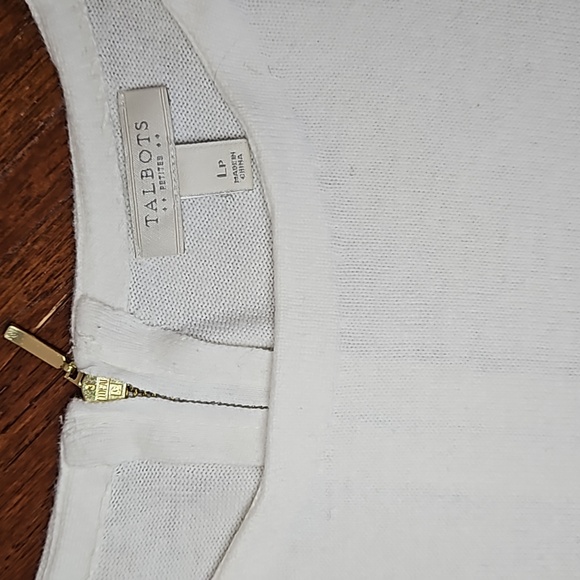 Talbots large petite winter white sweater - Picture 2 of 8
